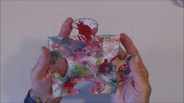 Altered Mixed Media Jigsaw Piece