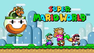 Super Mario World (1990) SNES  2 Players, Fantastic coop with 95 Exits Completed! [TAS]