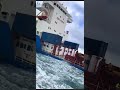 ​The Power of the Ocean: Giant Waves vs. Massive Ships #ocean #shorts #sea #viral