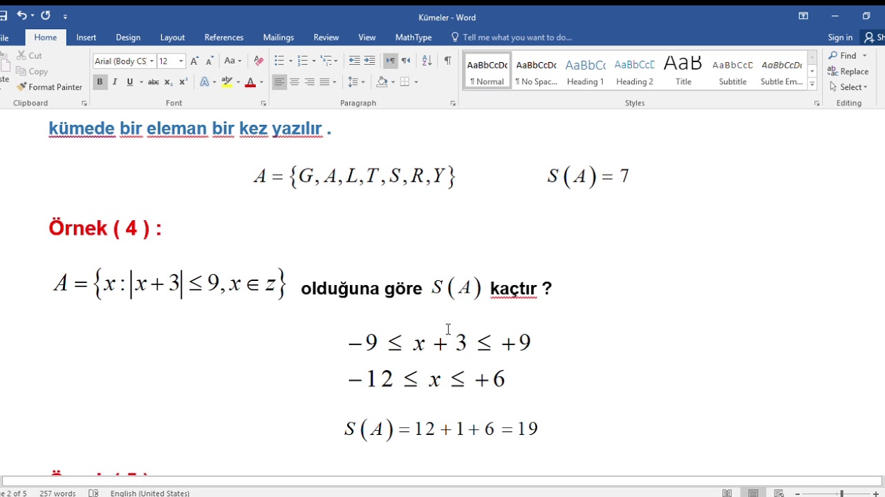 الدرس الأول في الرياضيات لمنهاج التاسع التركي ( البحث الثاني ) المجموعات