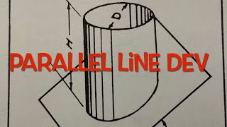 Parallel line Development  basic pipe miter, paper layout