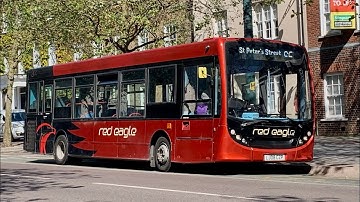 Red Eagle (Weds) | Walkaround of a Red Eagle Enviro200 | LJ08 CZP | At St Albans, St Peter