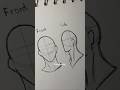 draw boy head front and side ✨️ #drawing #art #sketch #video #shorts