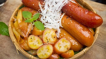 MÓN CHUỐI DỪA RIM ĐƯỜNG ĐỎ LẠ MẮT ĂN DẺO NGON HẤP DẪN - CKK