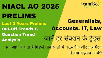 NIACL AO 2025 | Last 3 Years Prelims Cut-Off Trends & Question Trend Analysis |