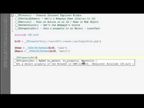 AutoIt Coding Tutorial Two - Website Functions - YouTube