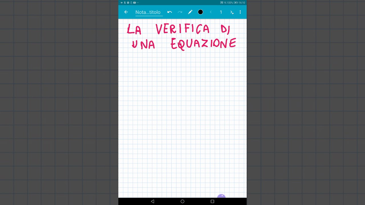 La verifica di una equazione di primo grado - YouTube