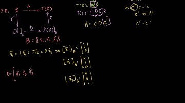 127 Lin Alg  Example using orthogonal change of basis matrix to find transformation matrix