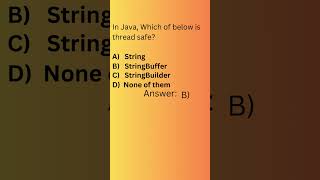 Java String StringBuffer StringBuilder #javamcq #javamcqs #javainterviewquestions  #javastring