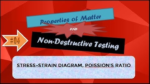 Properties of Matter & Non-Destructive Testing | Stress-Strain Diagram | Poission