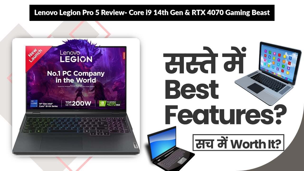 Lenovo Legion Pro 5 Review- Core i9 14th Gen & RTX 4070 Gaming Beast | Review in Hindi | Features