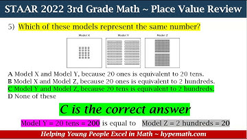 2022 Texas STAAR Math ~ 3rd Grade (Place Value) Part 4