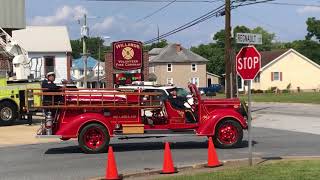 Firefighter Funeral: Last alarm and funeral motorcade leaving firehouse