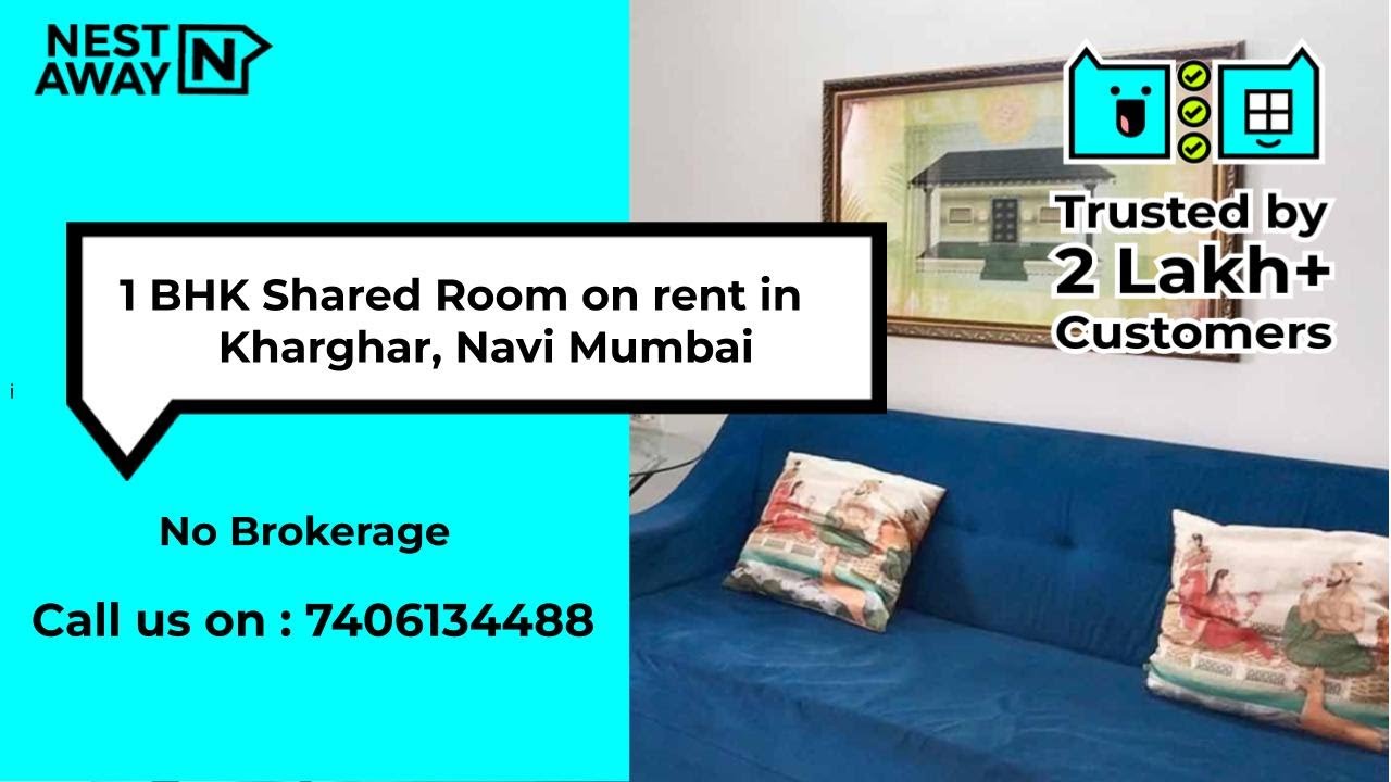 Rooms in shared flats near Mumbai, No brokerage