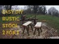Make A Log Stool With No Nails - Wood Craft - Easy Rustic DIY Make A Log Stool With No Nails - Wood Craft - Easy Rustic DIY