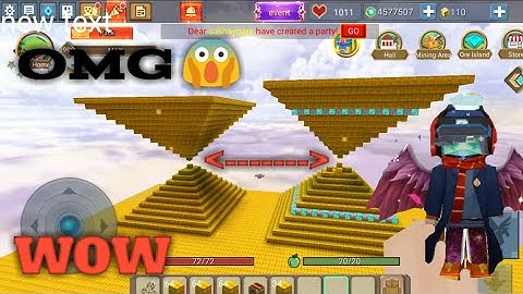 Build Up Side Down Pyramid In Sky block |Blockman Go 😱😉