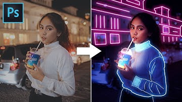 Glow Effect - Photoshop Tutorial | Glowing Lines Effect