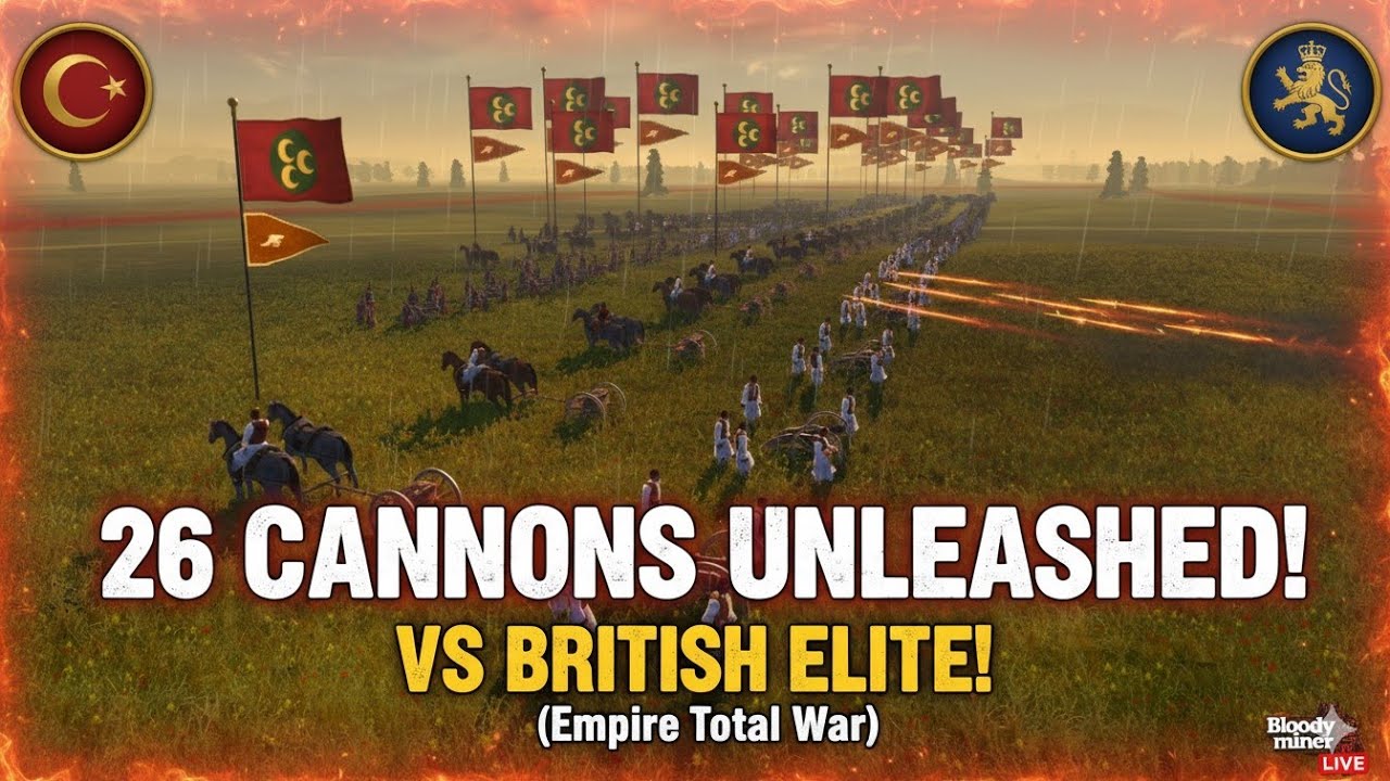26 CANNONS VS 10 BRITISH ELITE! 💣 The Ultimate Line Battle Massacre (Empire Total War)