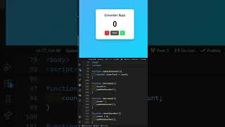 counter app with html css java script #coding #counterapp #counter #html #css #javascript