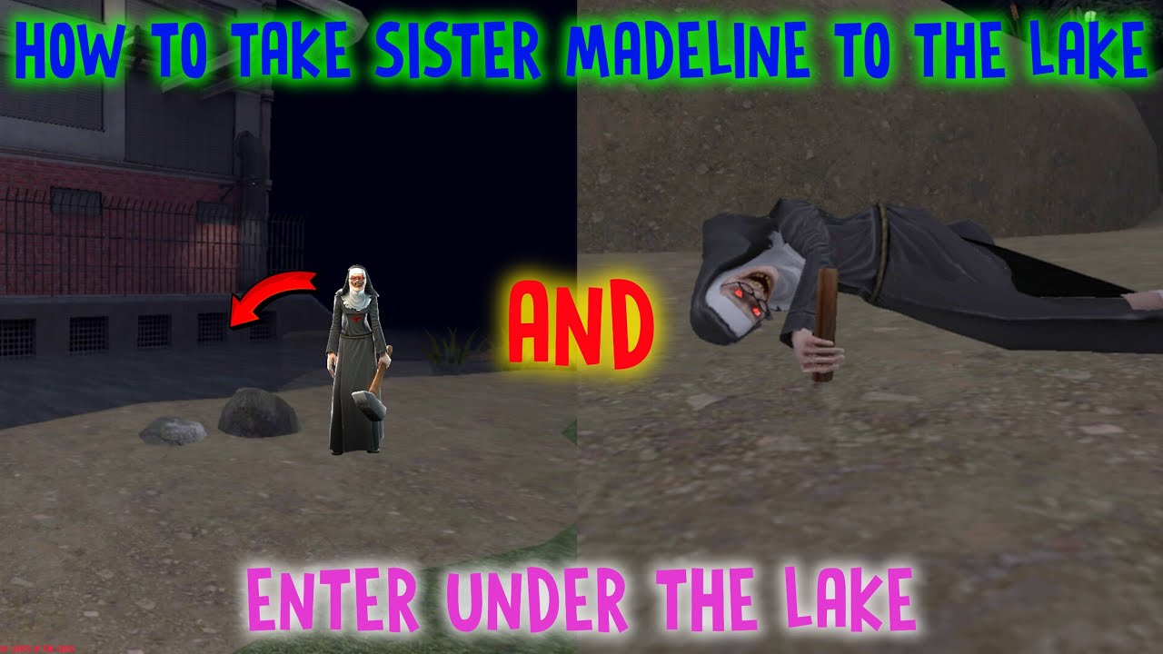Ice Scream 8 | How to take Sister Madeline to the lake and enter under the lake