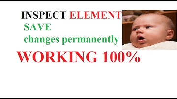 how to make inspect element permanent