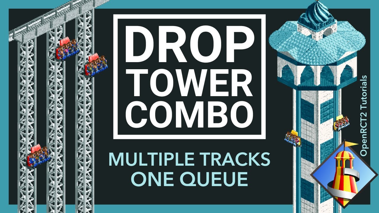 Drop Tower Combo - one queue for multiple tracks - OpenRCT2