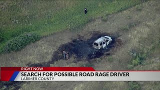 Search continues for suspect in road rage shooting, fiery crash