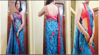 Beautiful Net Saree D Video Ll Bengali Style Saree D Without Blouse L