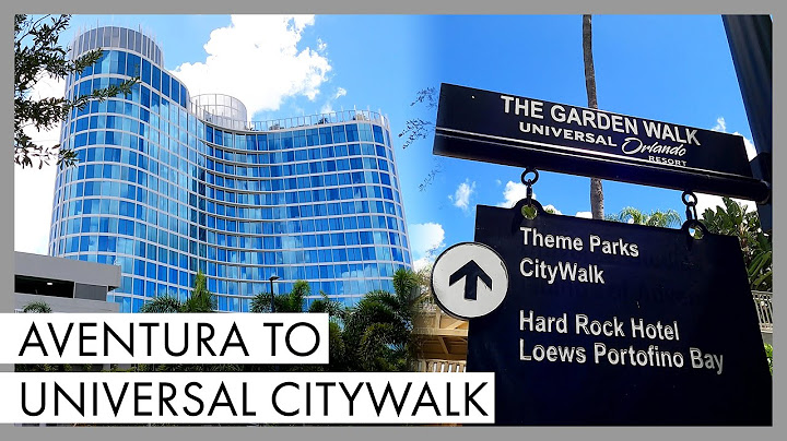 Can you walk from aventura hotel to universal studios