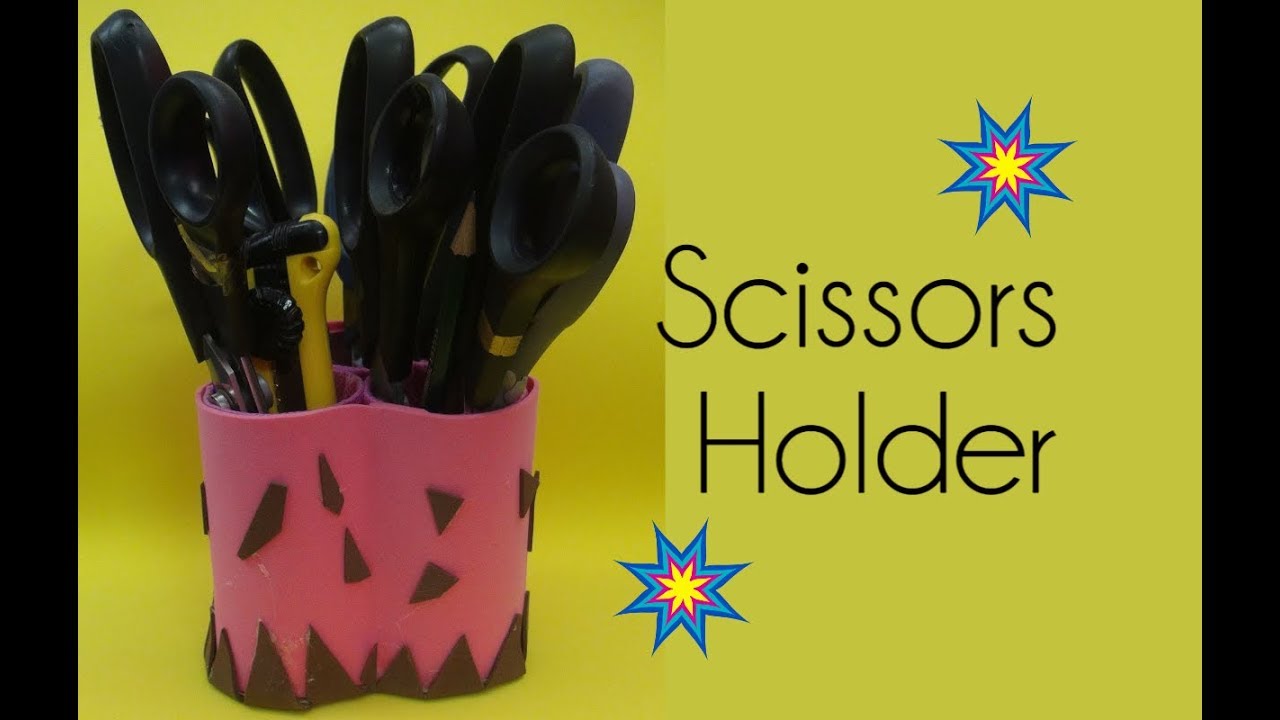 SCISSOR HOLDER with Toilet Paper Roll - DIY - YouTube