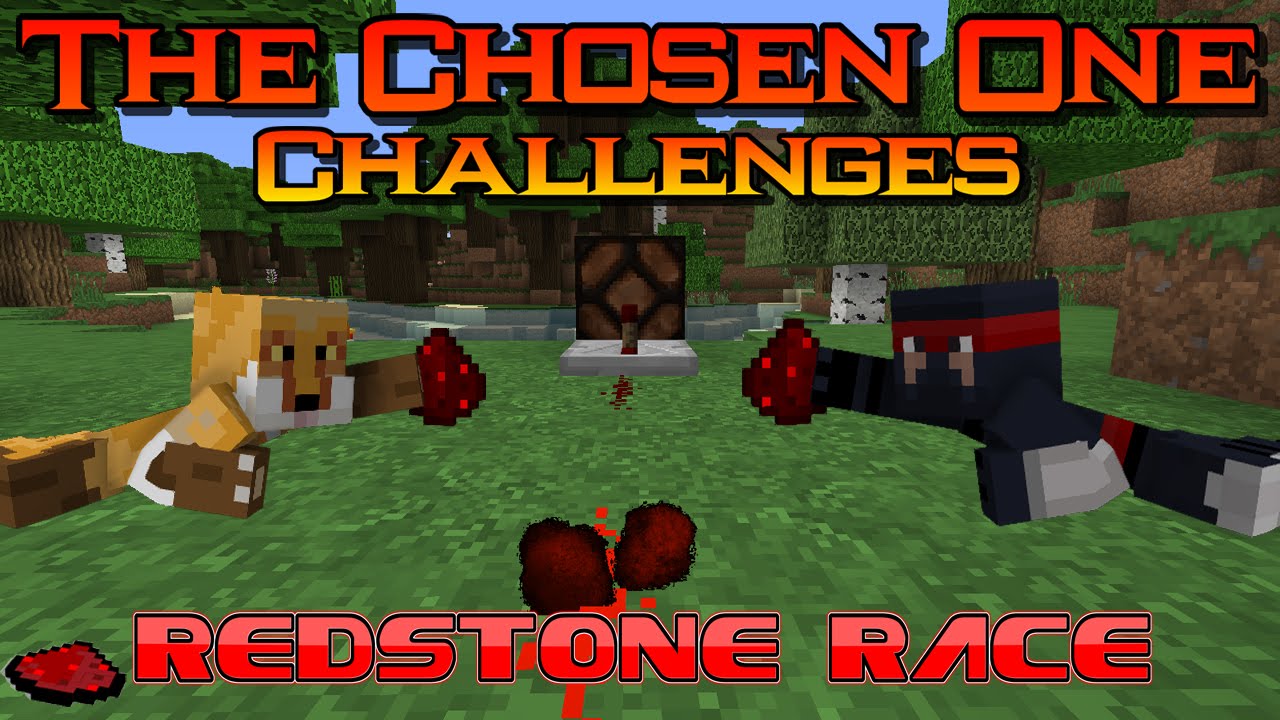 CLOSEST RACE EVER!! -|- Minecraft Chosen One Challenges- Redstone Race ...