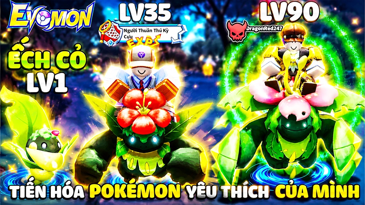 Roblox – Roll Được Bậc Thầy Bắt POKÉMON Tiến Hóa MAX Ếch Cỏ Thành SILVANARCH Siêu Mạnh | Evomon