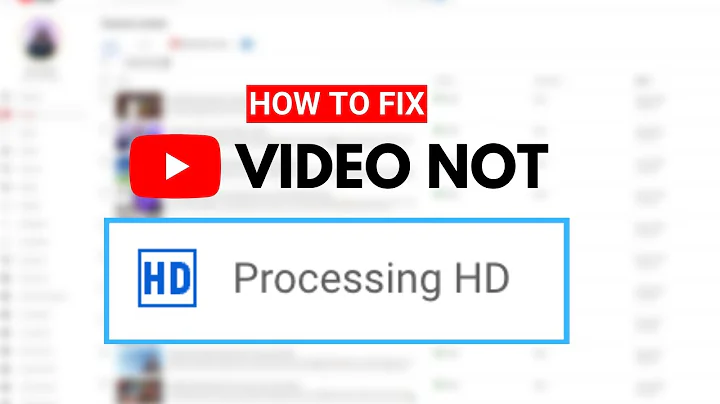 Youtube video is not processing HD or stuck: Easy Fix!