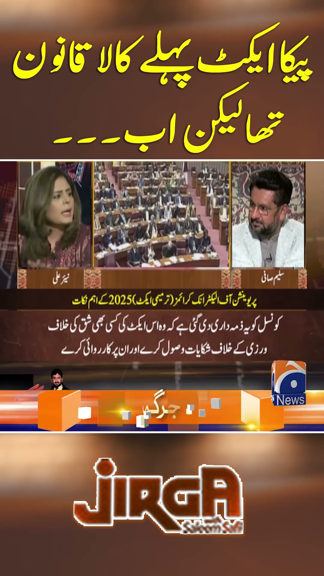 PECA Act Pahlay Kala Qanoon tha lekin ab.. - #jirga #saleemsafi #geonews #shorts
