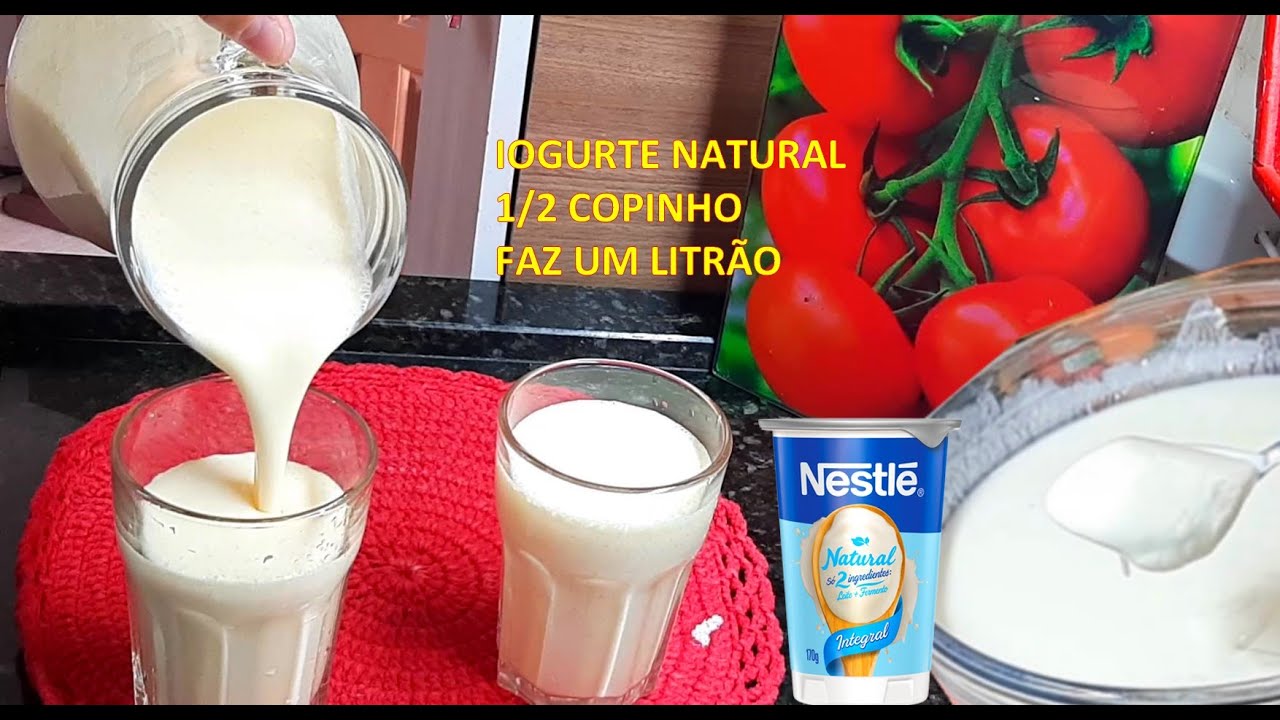 IOGURTE CASEIRO E COM MEIO COPO DE IOGURTE NATURAL FIZ UM LITRO NO SABOR DE PÊSSEGO.. YouTube IOGURTE CASEIRO E COM MEIO COPO DE IOGURTE NATURAL FIZ UM LITRO NO SABOR DE PÊSSEGO.. YouTube