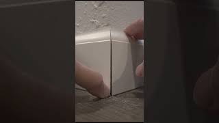 How To Get The PERFECT Fitting Miter Angle On Baseboard And Crown Moulding! #shorts