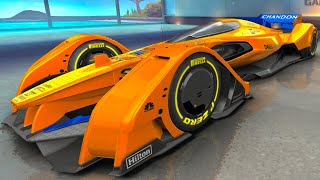 Asphalt 8, McLaren X2, Metal Garden, Reference Race Without Last Barrel Roll Trick, 4K 60fps
