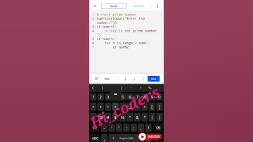 Prime number check in python how to check prime number in python#shorts #python #coding #primenumber