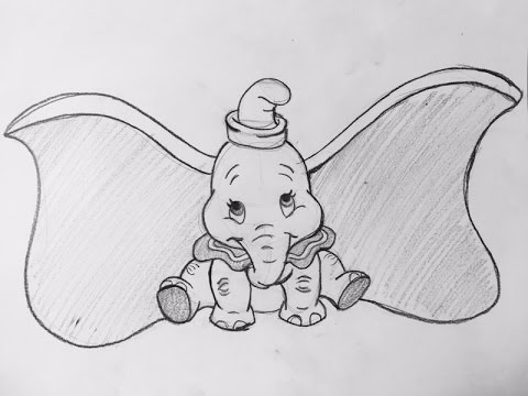 Como dibujar a Dumbo/How to draw dumbo(Disney) - YouTube