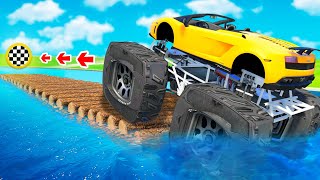 Testing CARS vs COLLAPSING BRIDGE in GTA 5!
