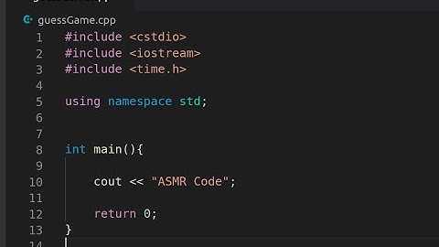 ASMR Coding a Simple Guessing Game in C++