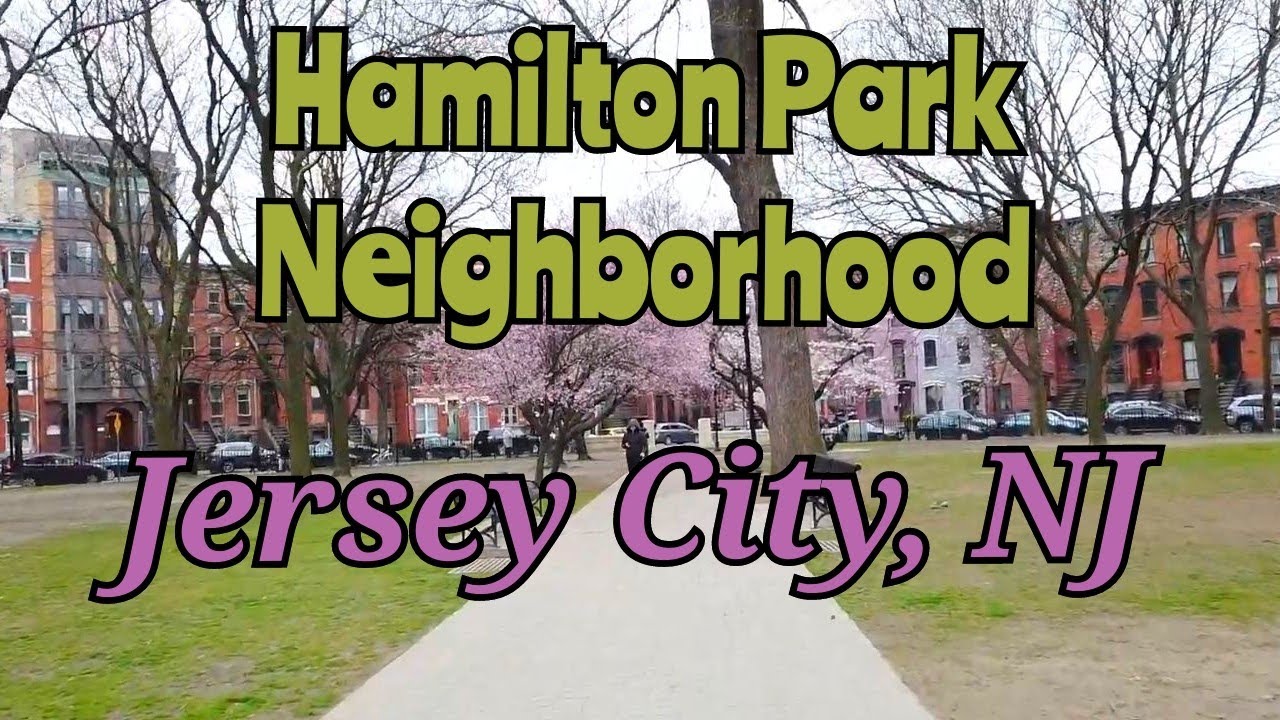 A walk tour inside Hamilton Park neighborhood in Jersey City, New Jersey, USA