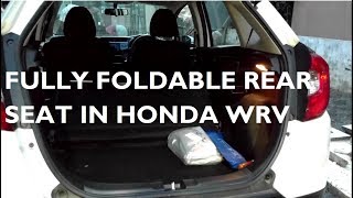 How To Extend Boot Space in Honda WRV By Fully Folding Rear Seat