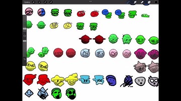 Redrawing dave and bambi + golden apple icons