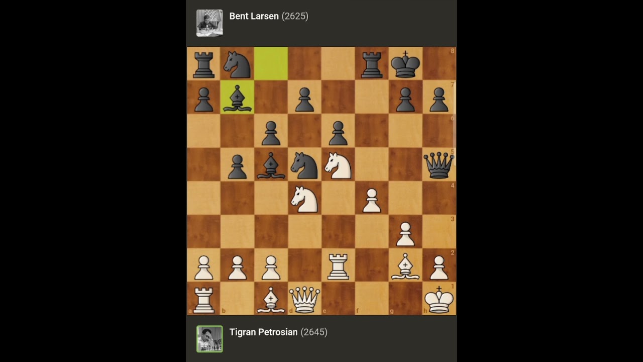 Tigran Petrosian vs Bent Larsen || It Chess Match • San Antonio - USA (1972)