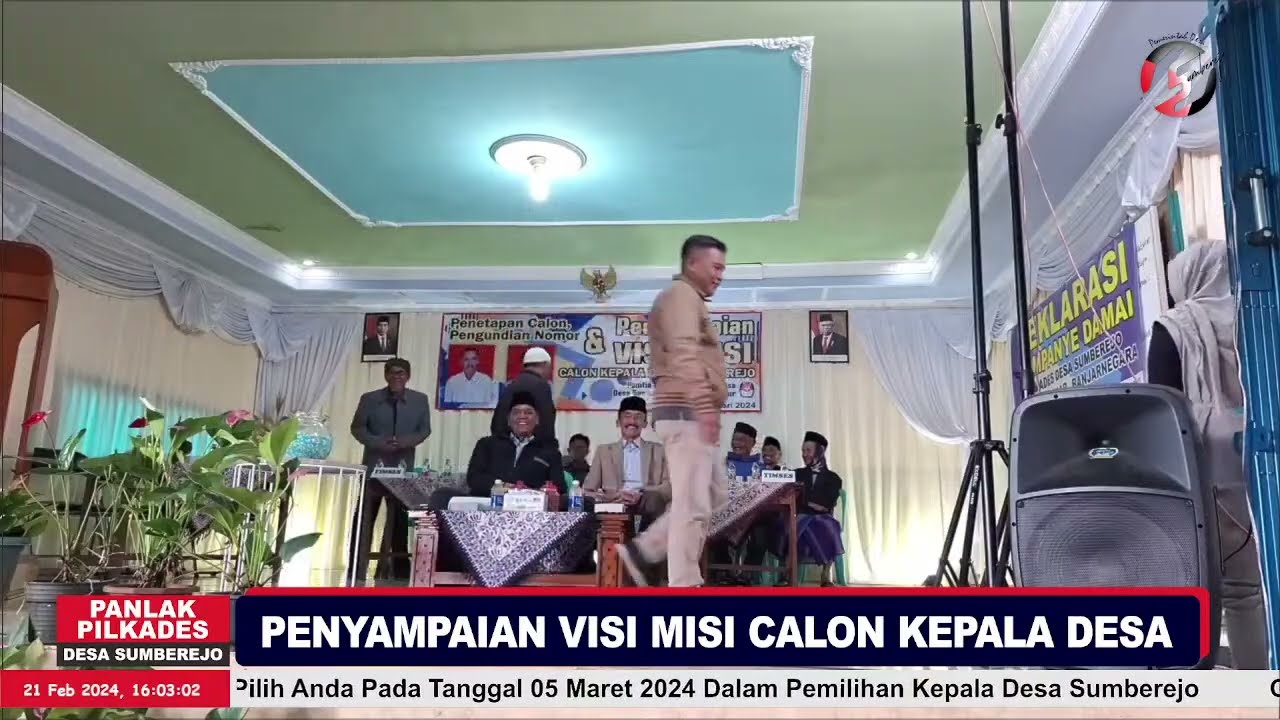 Penetapan Pengundian Penyampaian Visi Misi Calon Kepala Desa Sumberejo