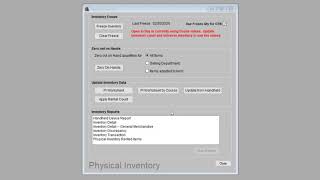 Physical Inventory with the Physical Inventory Worksheet College