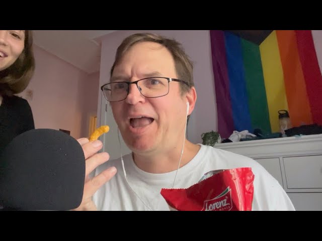 ASMR trying german snacks! (dad cameo) TW: EATING