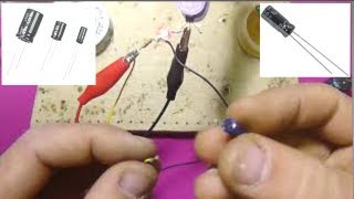 كيف تصنع دائرة كهرابائية  بسيطة لفحص المكثفات+فلاشرsimple flasher LED + tast capacitor