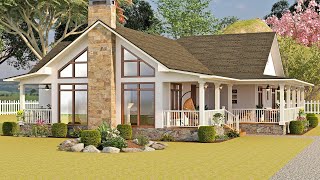 Dreamy Cottage/ Farmhouse Design With 2Car Garage & Wrap Porch (House ID 1018)